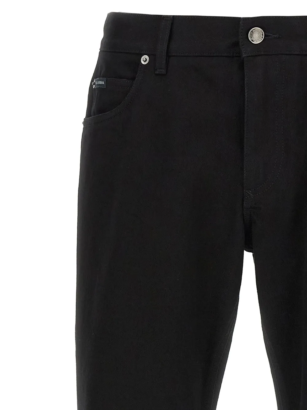 Dolce & Gabbana Jeans met vijf zakken en logoplakkaat Zwart