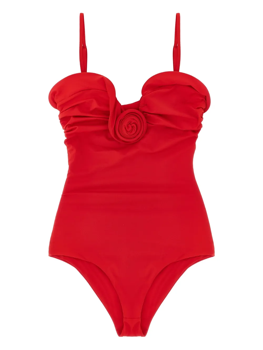 Magda Butrym rose-embellished swimsuit Rood