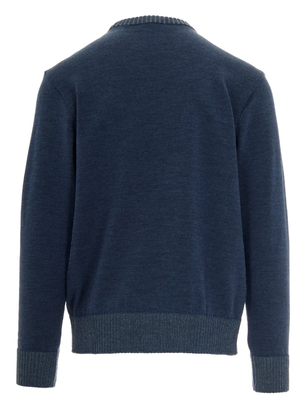 Paul & Shark Trui met geribbelde afwerking en ronde hals Blauw