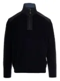 Paul & Shark half-zip denim-panel sweater - Blue