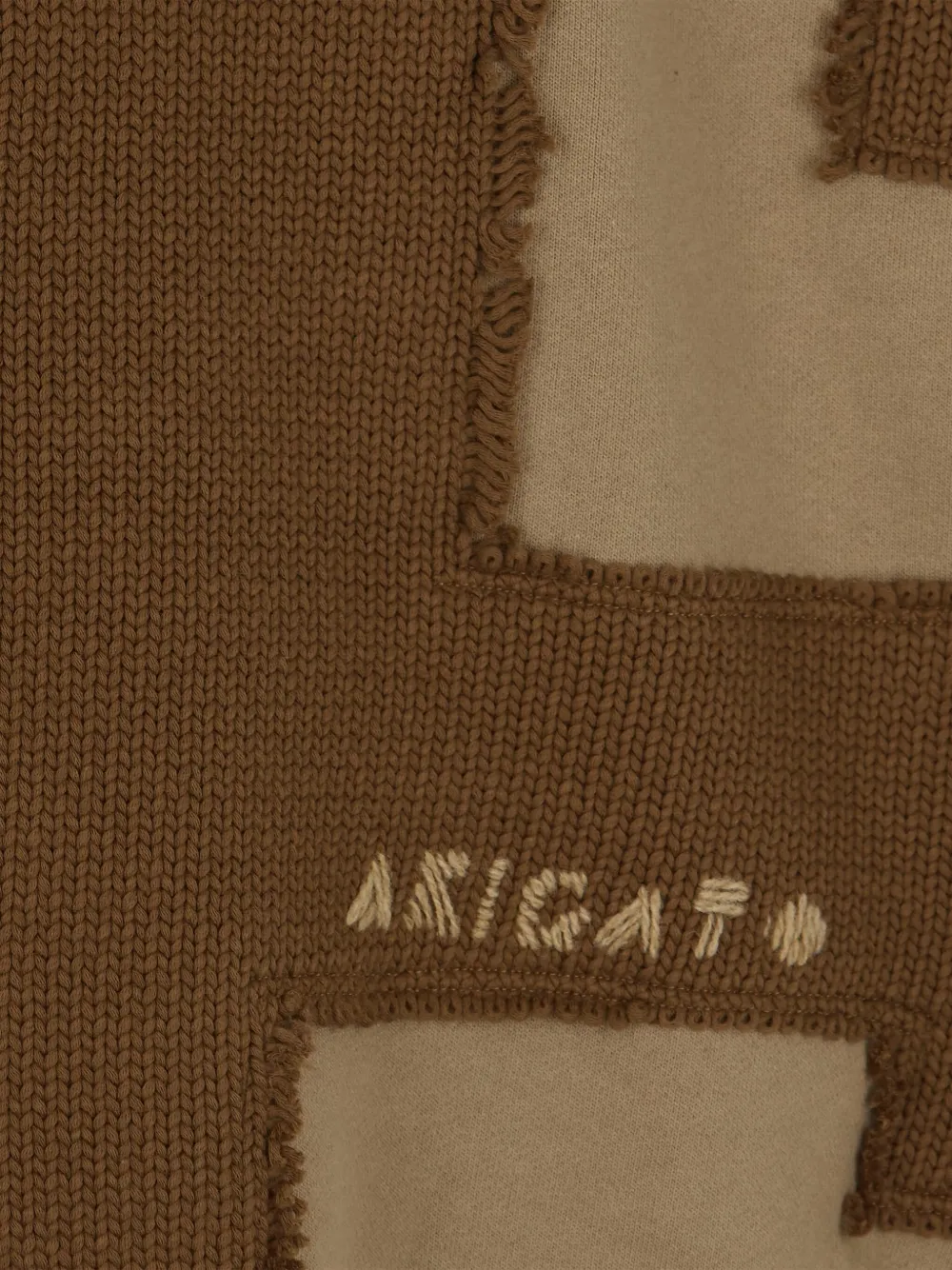 Axel Arigato Pixel A trui met gebreid patchwork Bruin