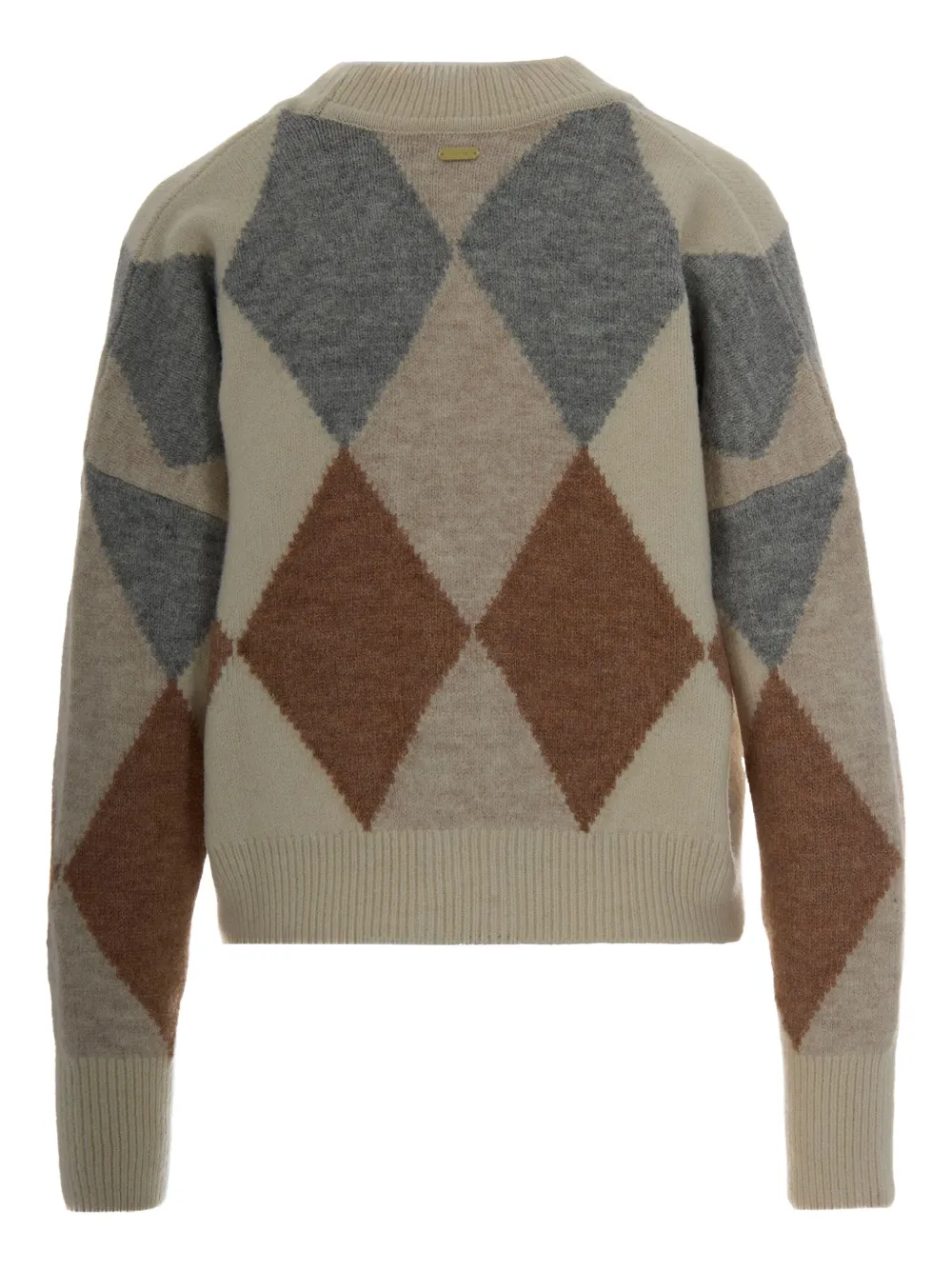 Barbour Diamond-pattern Cardigan In Neutral