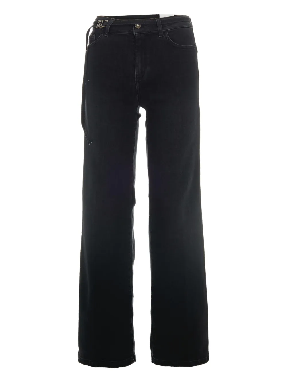 Liu •jo Belt-loop Detail Jeans In Black