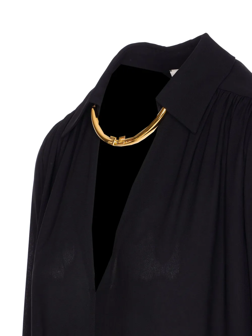 Elisabetta Franchi Blouse met V-hals Zwart
