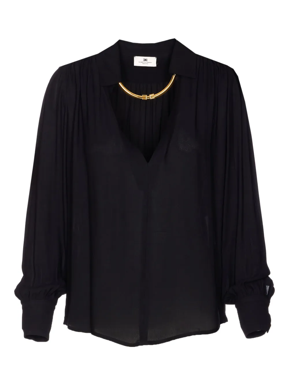 Elisabetta Franchi Blouse met V-hals Zwart