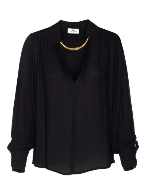 Elisabetta Franchi V-neck long-sleeve blouse