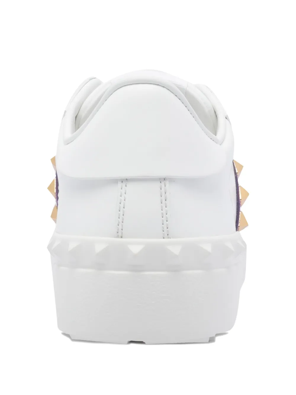 Valentino Garavani Rockstud Untitled suede-panel sneakers White