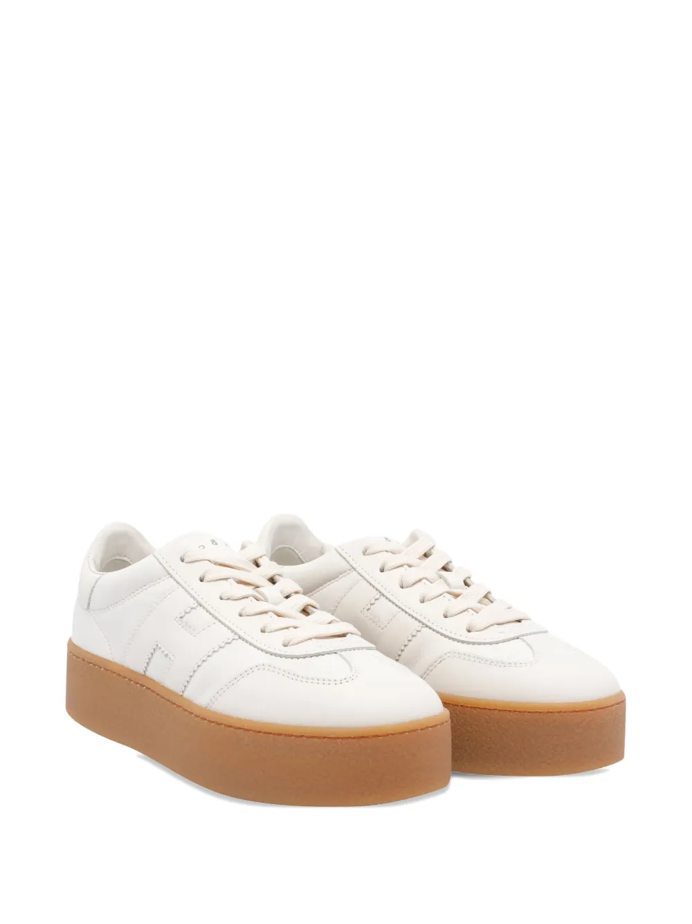 Hogan Cool leather platform low-top sneakers White