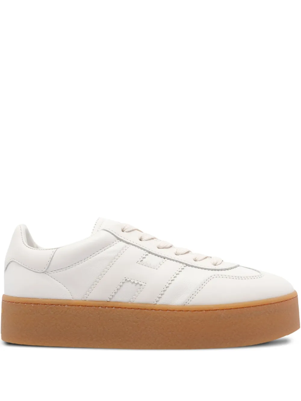 Hogan Cool leather platform low-top sneakers White