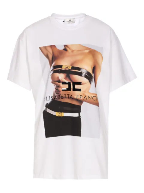 Elisabetta Franchi graphic-print crew-neck T-shirt