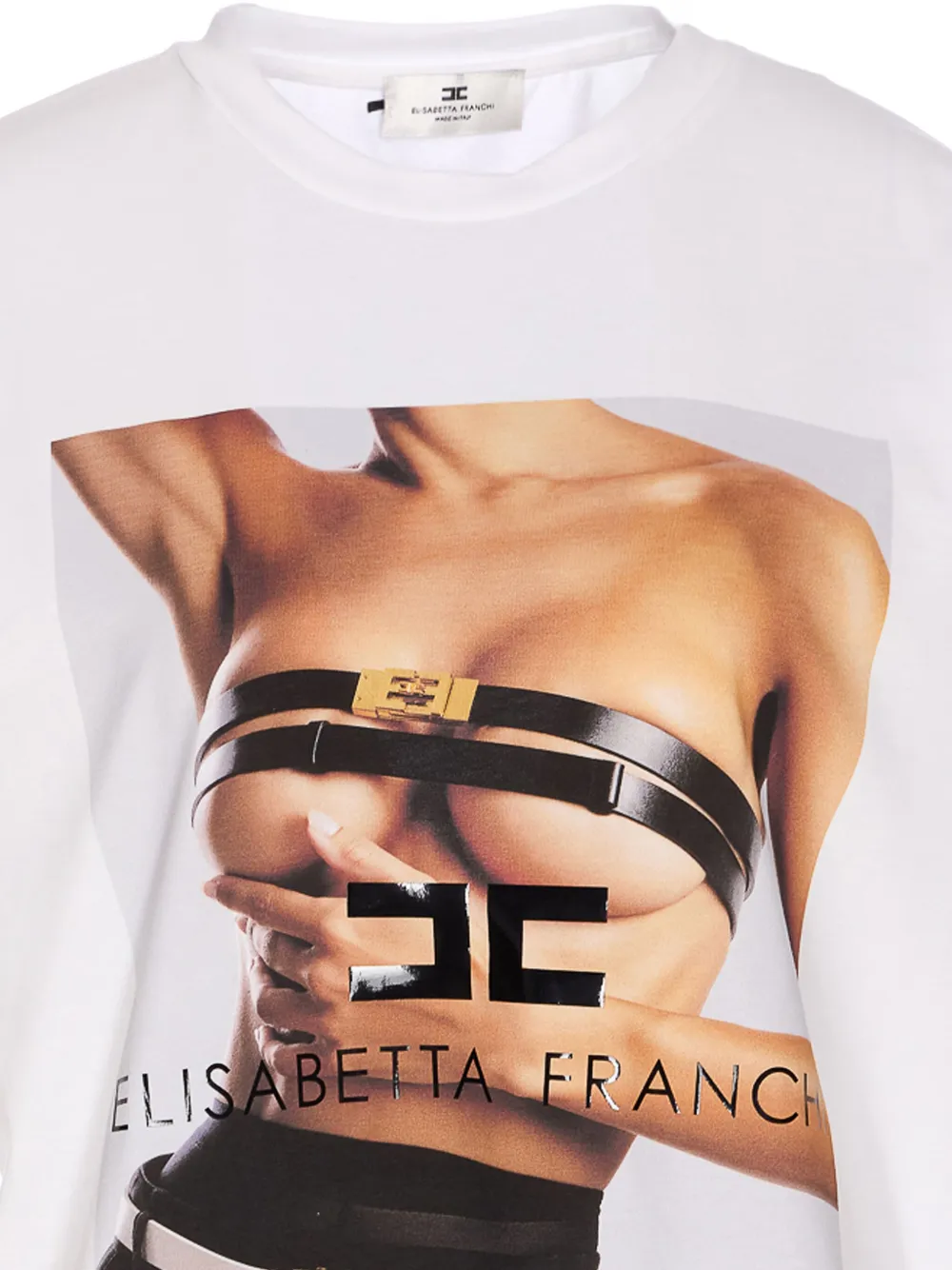 Elisabetta Franchi T-shirt met print Wit