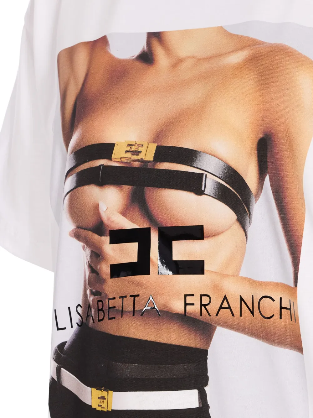 Elisabetta Franchi T-shirt met print Wit