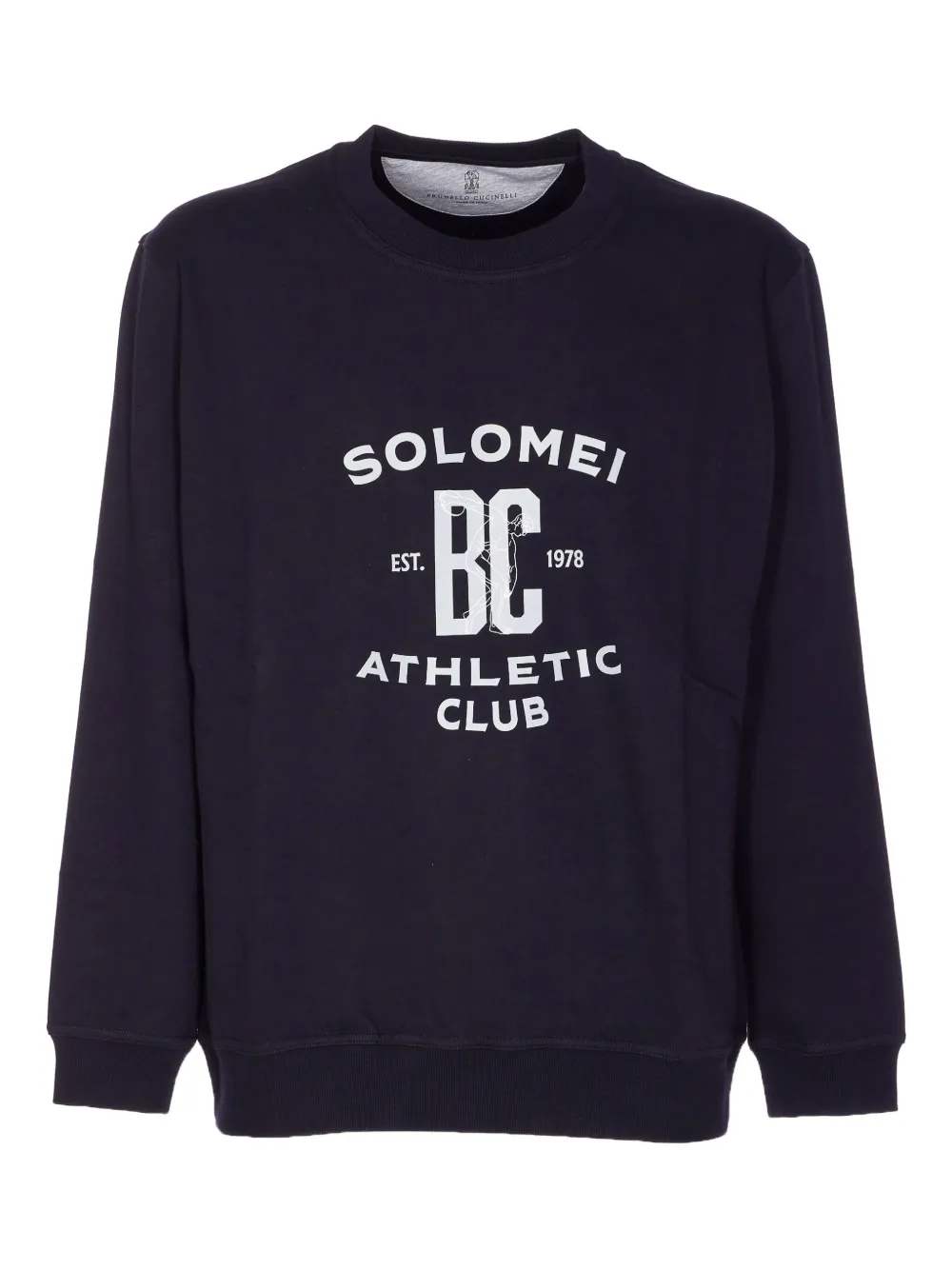 Brunello Cucinelli Athletic Club sweater met ronde hals en print Blauw