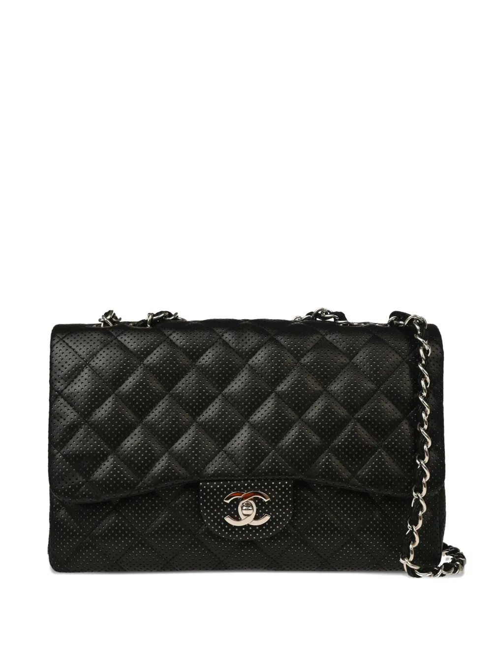 CHANEL Pre-Owned 2007 パーフォレーテッド ショルダーバッグ - ブラック