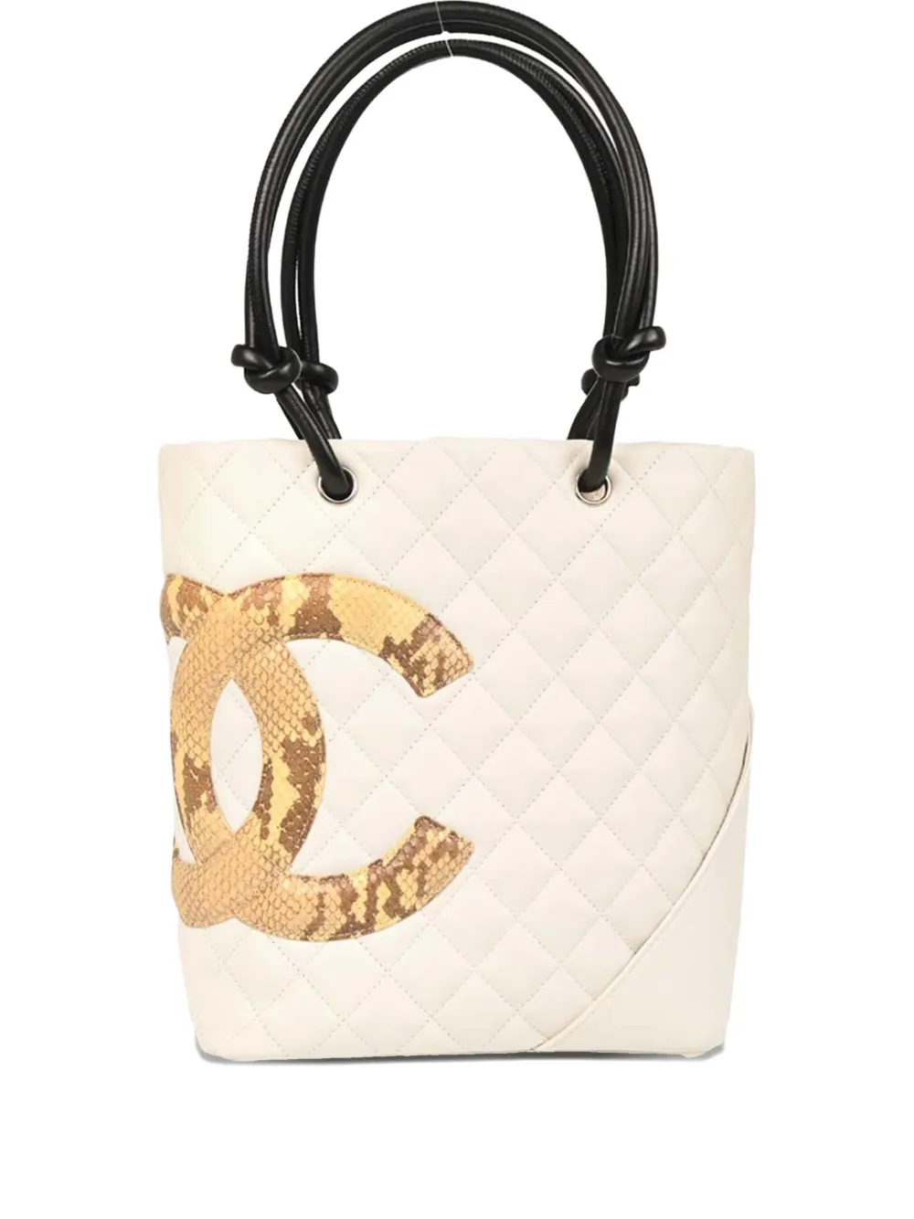 CHANEL Pre-Owned 2005 カンボン ライン ハンドバッグ - ニュートラル CHANEL Pre-Owned 2005 カンボン ライン ハンドバッグ - ニュートラル