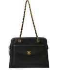 CHANEL Pre-Owned 1998 caviar-leather chain-strap handbag - Black