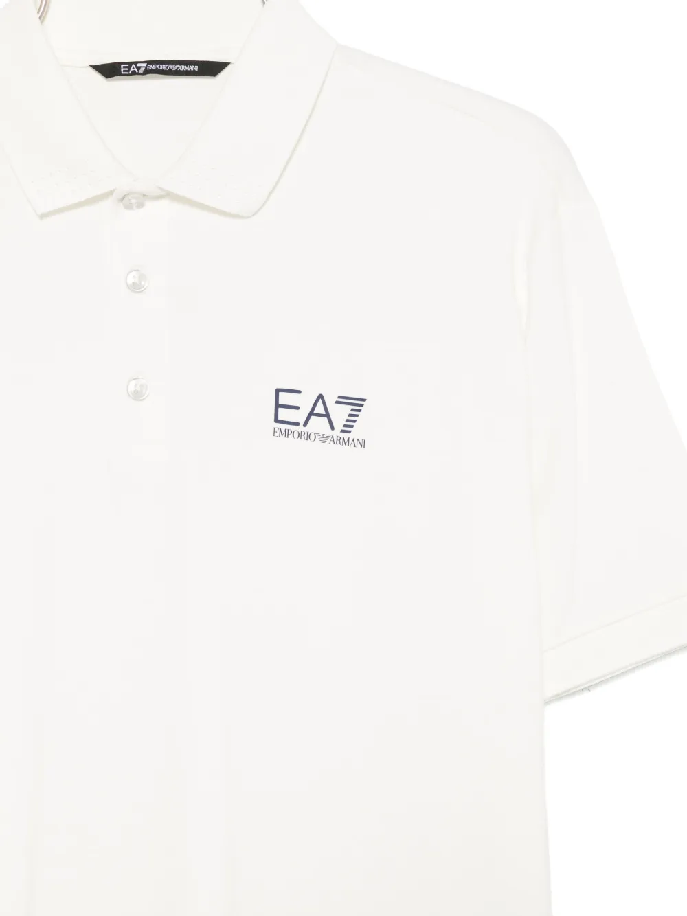 Ea7 Emporio Armani logo-print polo shirt Wit