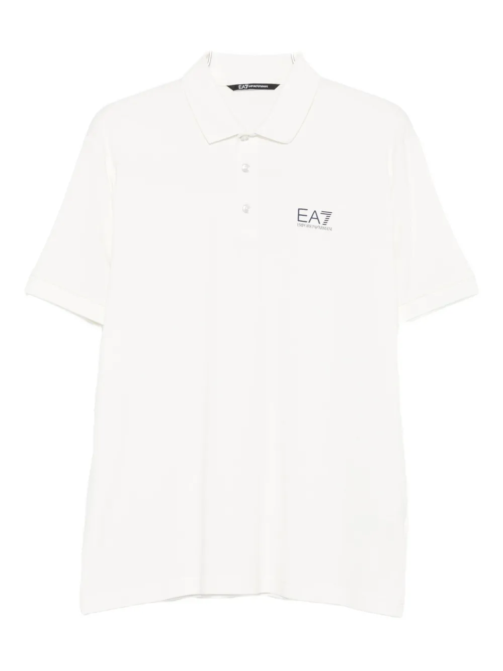 Ea7 Emporio Armani logo-print polo shirt Wit