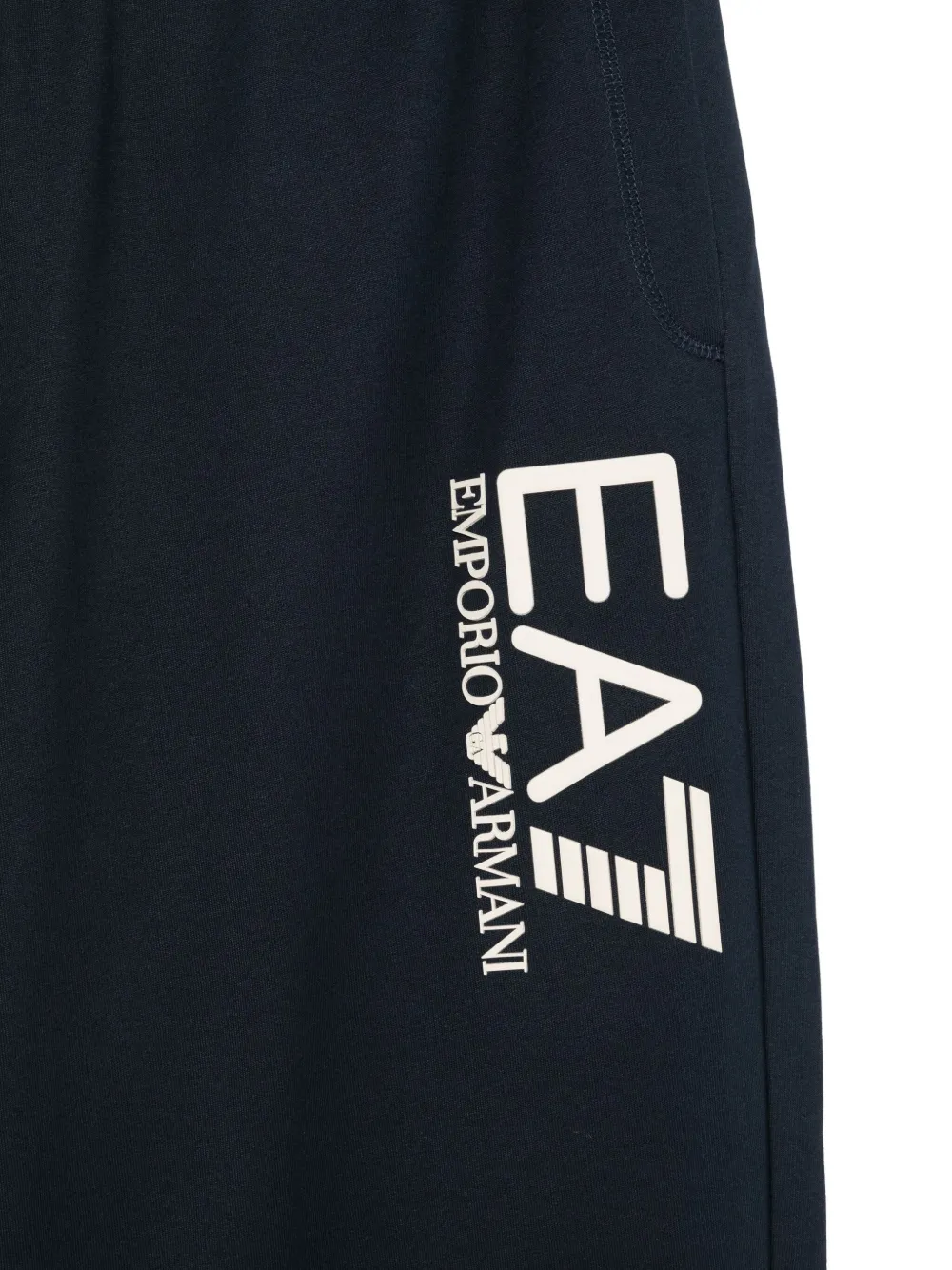 Ea7 Emporio Armani logo-print joggers Blauw