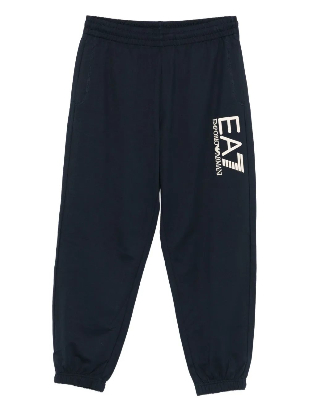 Ea7 Emporio Armani logo-print joggers Blauw
