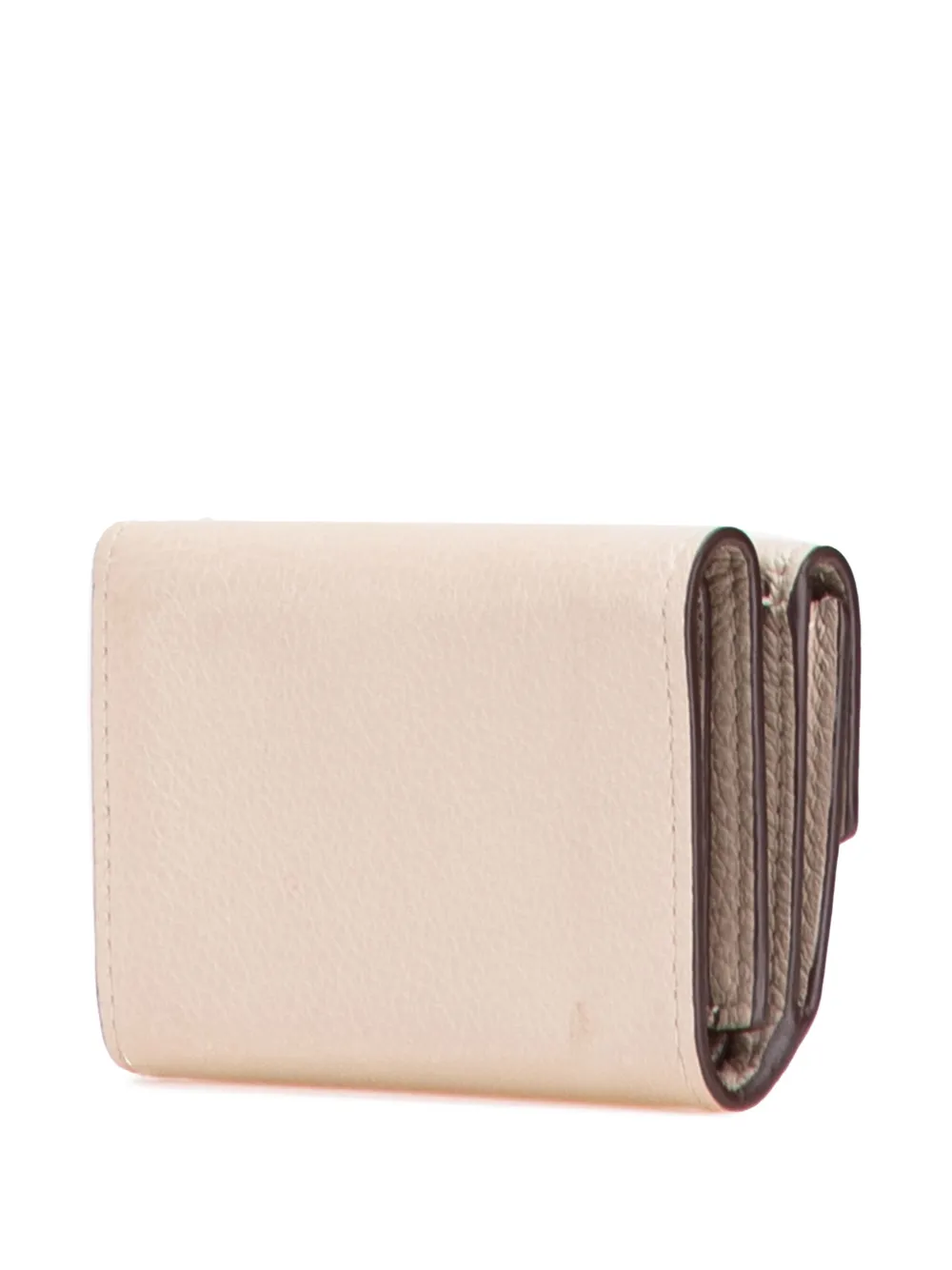 Pre-owned Louis Vuitton 2021-2025 Leather Lockmini Compact Wallet Small Wallets In Brown