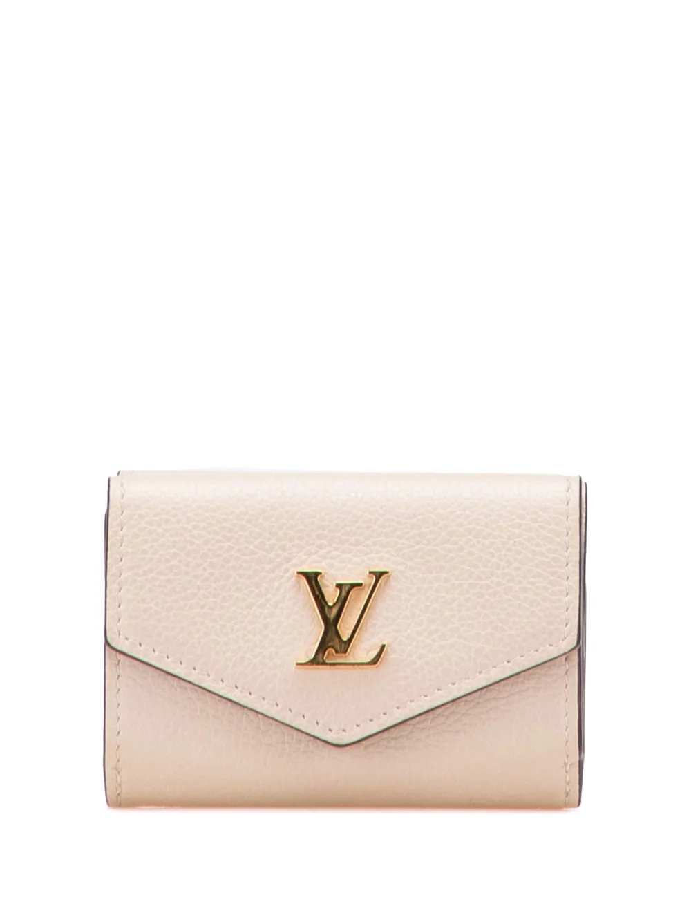 Louis Vuitton Pre-Owned 2021-2025 Leather Lockmini Compact Wallet Louis Vuitton Pre-Owned 2021-2025 Leather Lockmini Compact Wallet