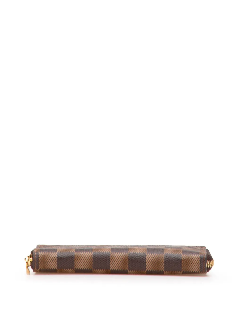 Pre-owned Louis Vuitton 2010 Damier Ebene Zippy Compact Wallet Long Wallets In Brown