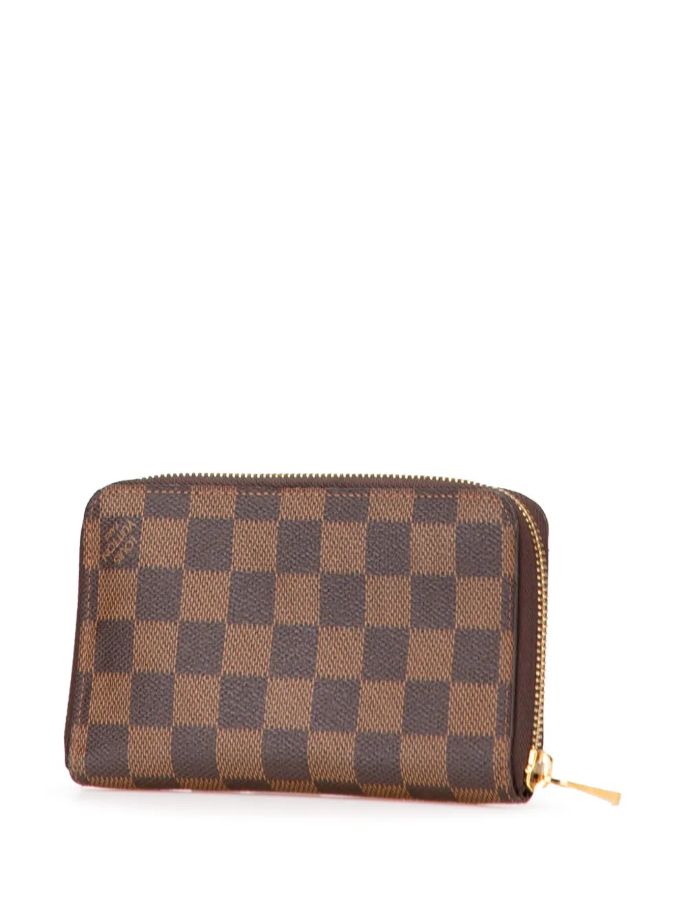 Pre-owned Louis Vuitton 2010 Damier Ebene Zippy Compact Wallet Long Wallets In Brown