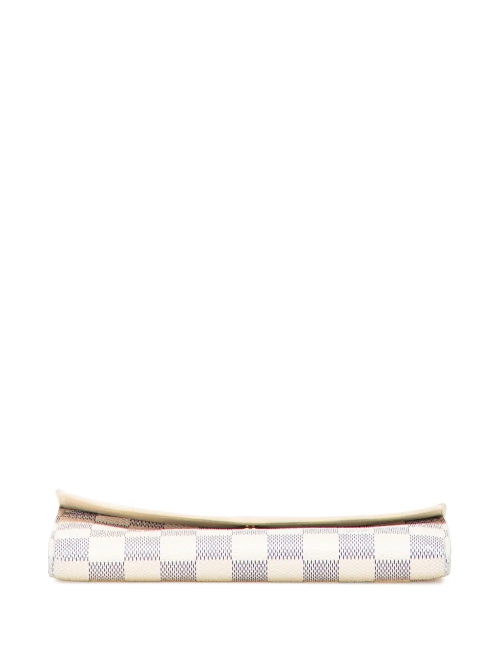 Pre-owned Louis Vuitton 2008 Damier Azur Sarah Wallet Long Wallets In White