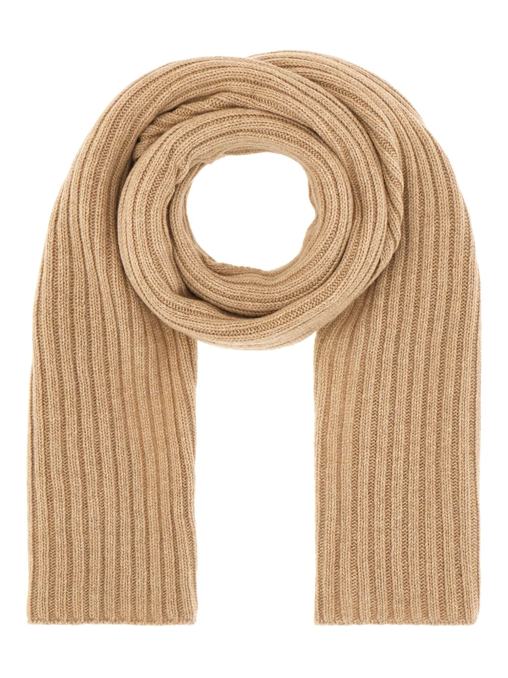 Peuterey Ribbed-knit Scarf In Brown