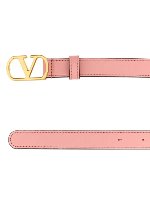 Valentino Garavani VLogo Leather Belt | Pink | FARFETCH ID display picture 2