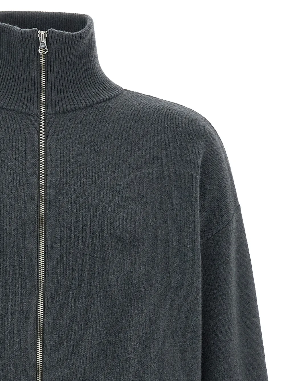 extreme cashmere Vest met hoge hals en rits Blauw