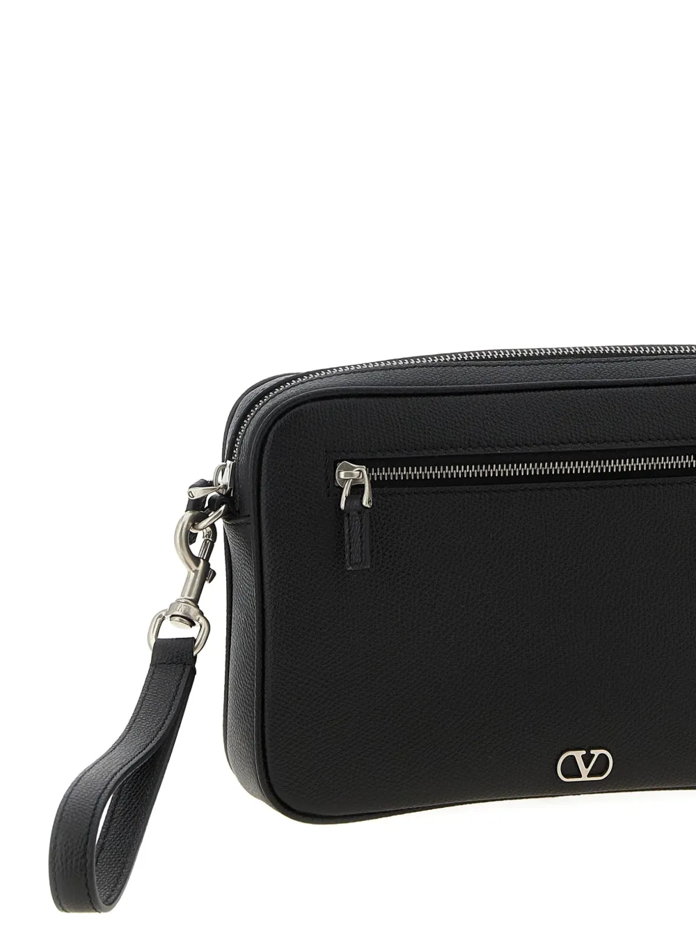 Valentino Garavani VLogo Signature clutch met rits Zwart