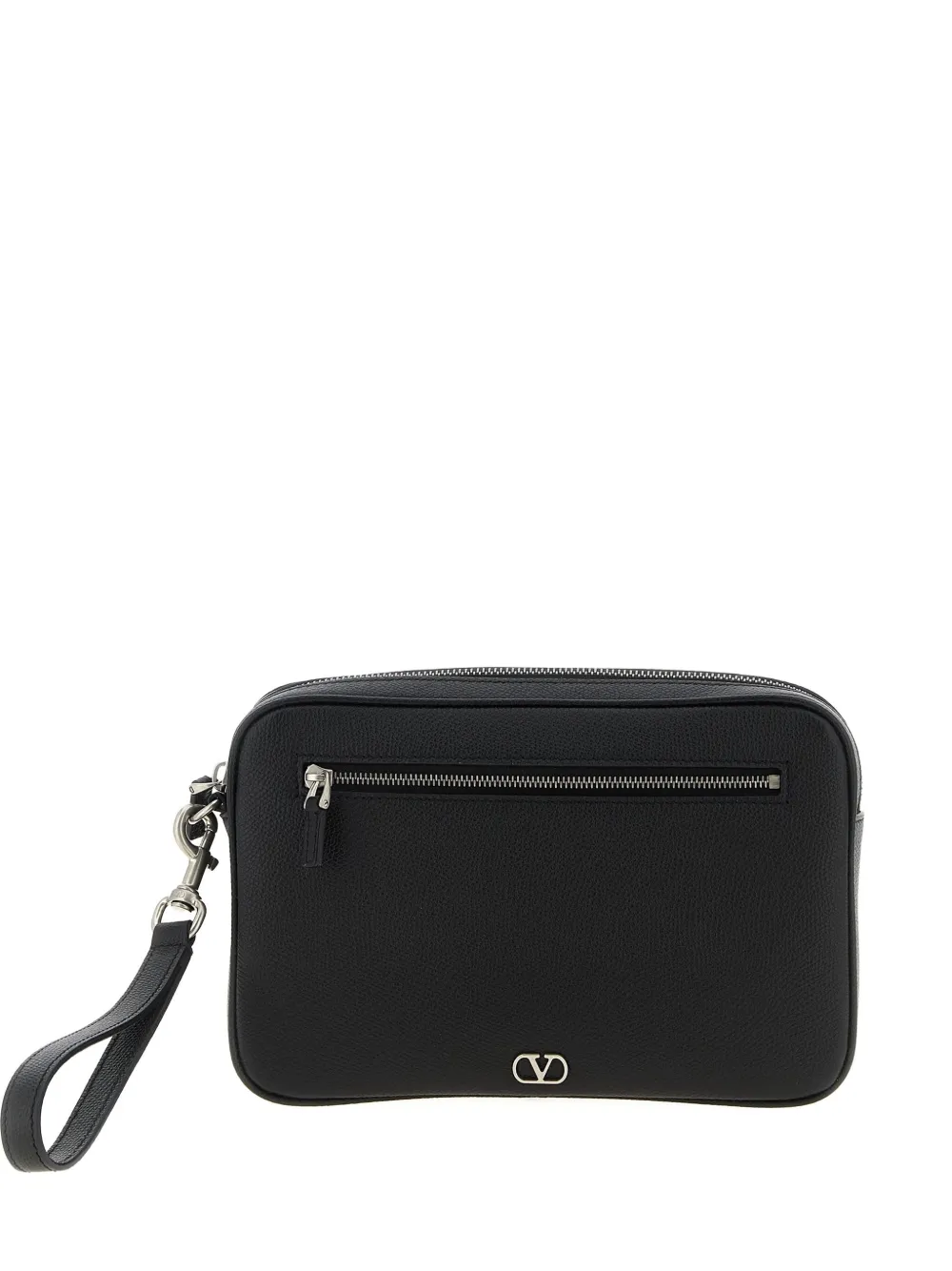 Valentino Garavani VLogo Signature clutch met rits Zwart