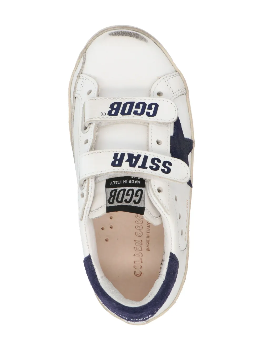 Golden Goose Kids Old School touch-strap sneakers White