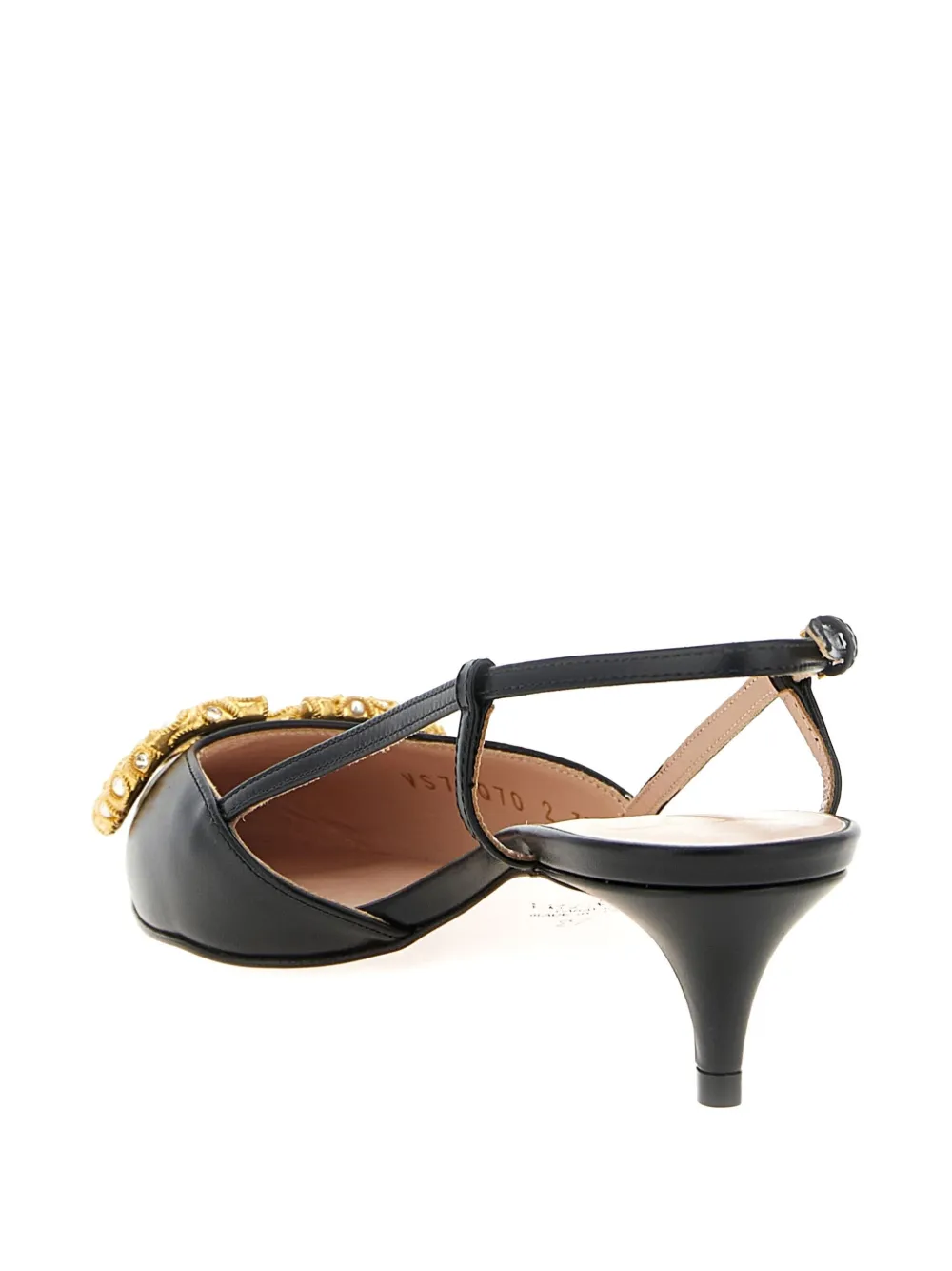 Valentino Garavani 40mm embellished slingback heeled pumps Black