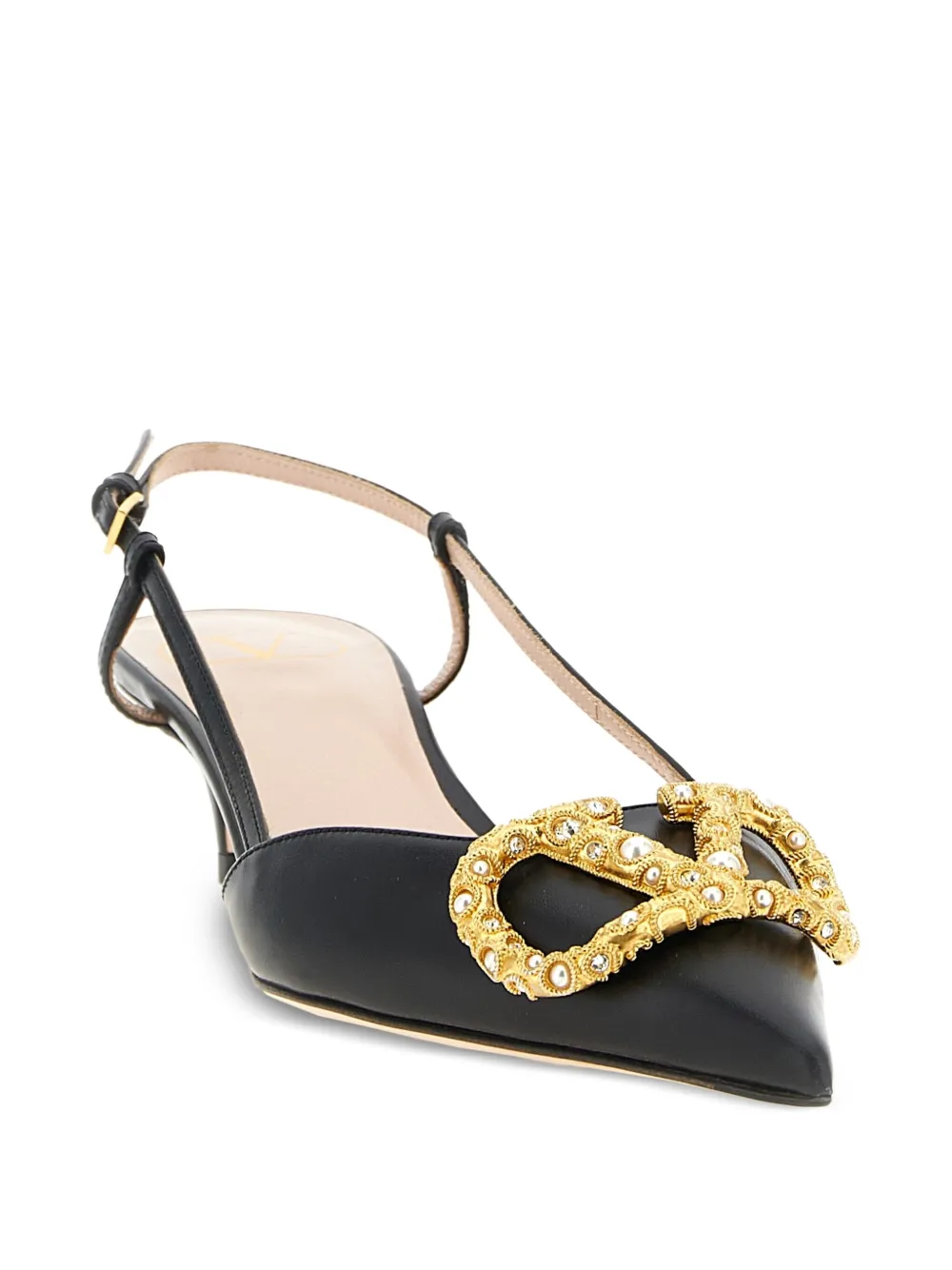 Valentino Garavani 40mm embellished slingback heeled pumps | Heeled Pumps | Image 2