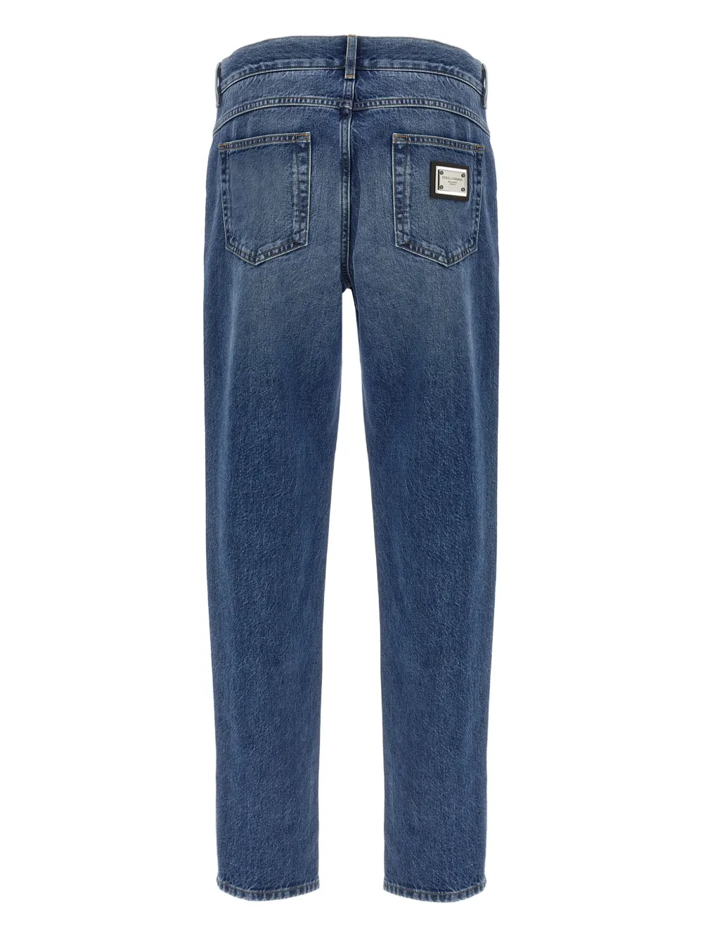 Dolce & Gabbana Jeans met stonewash-effect en logoplakkaat Blauw