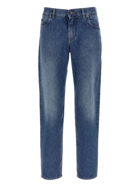 Dolce & Gabbana logo-plaque stonewashed jeans