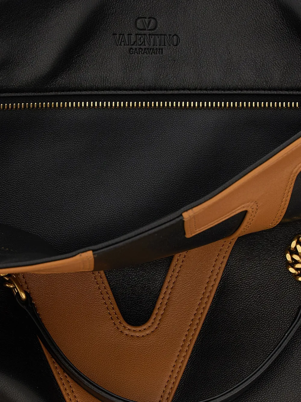 Valentino Garavani Medium Viva Superstar shopper met ketting Zwart