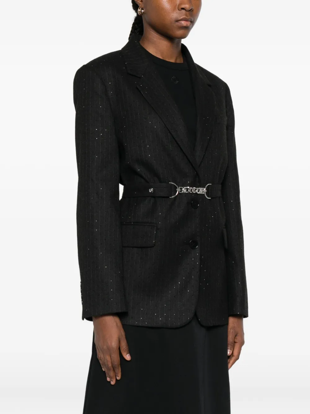 Maje Blazer met krijtstreep Zwart