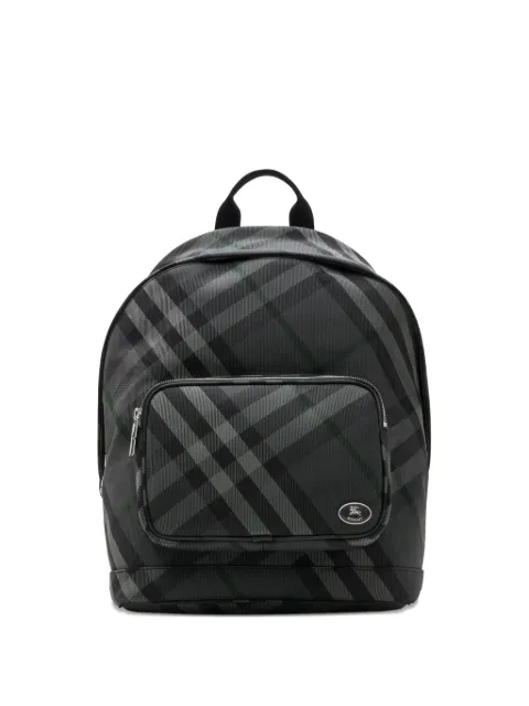 Burberry mochila a cuadros con placa Knight