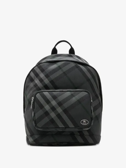 Burberry Karierter Rucksack mit Knight-Schild