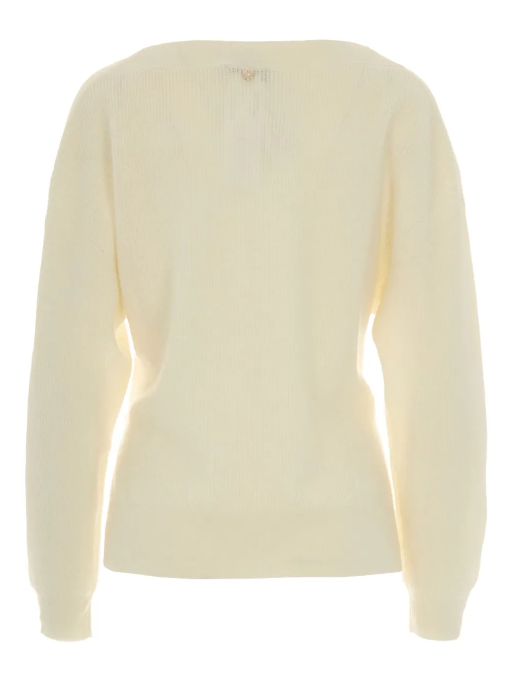 LIU JO Geribbelde sweater Beige