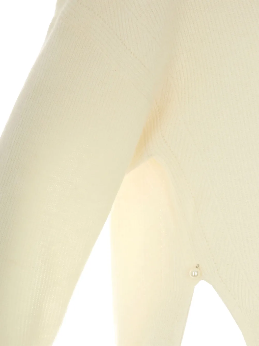 LIU JO Geribbelde sweater Beige
