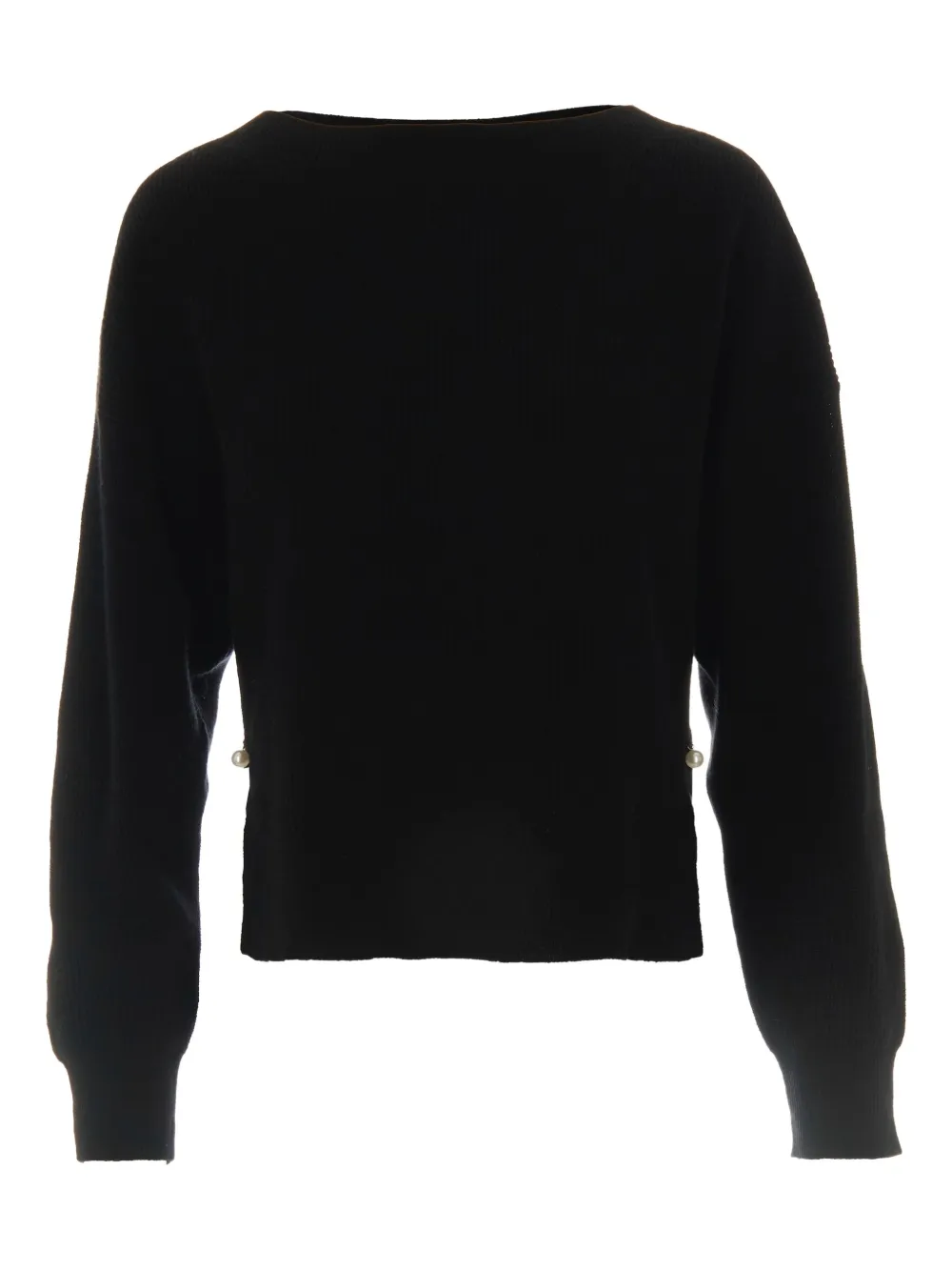 LIU JO Geribbelde sweater Zwart