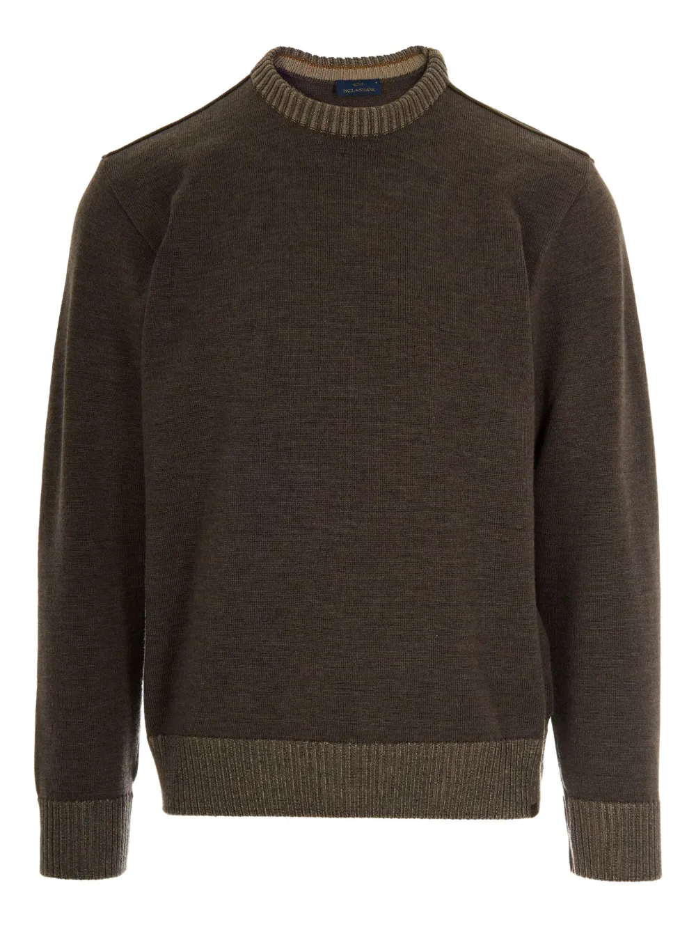 Paul & Shark ribbed-hem wool sweater Bruin