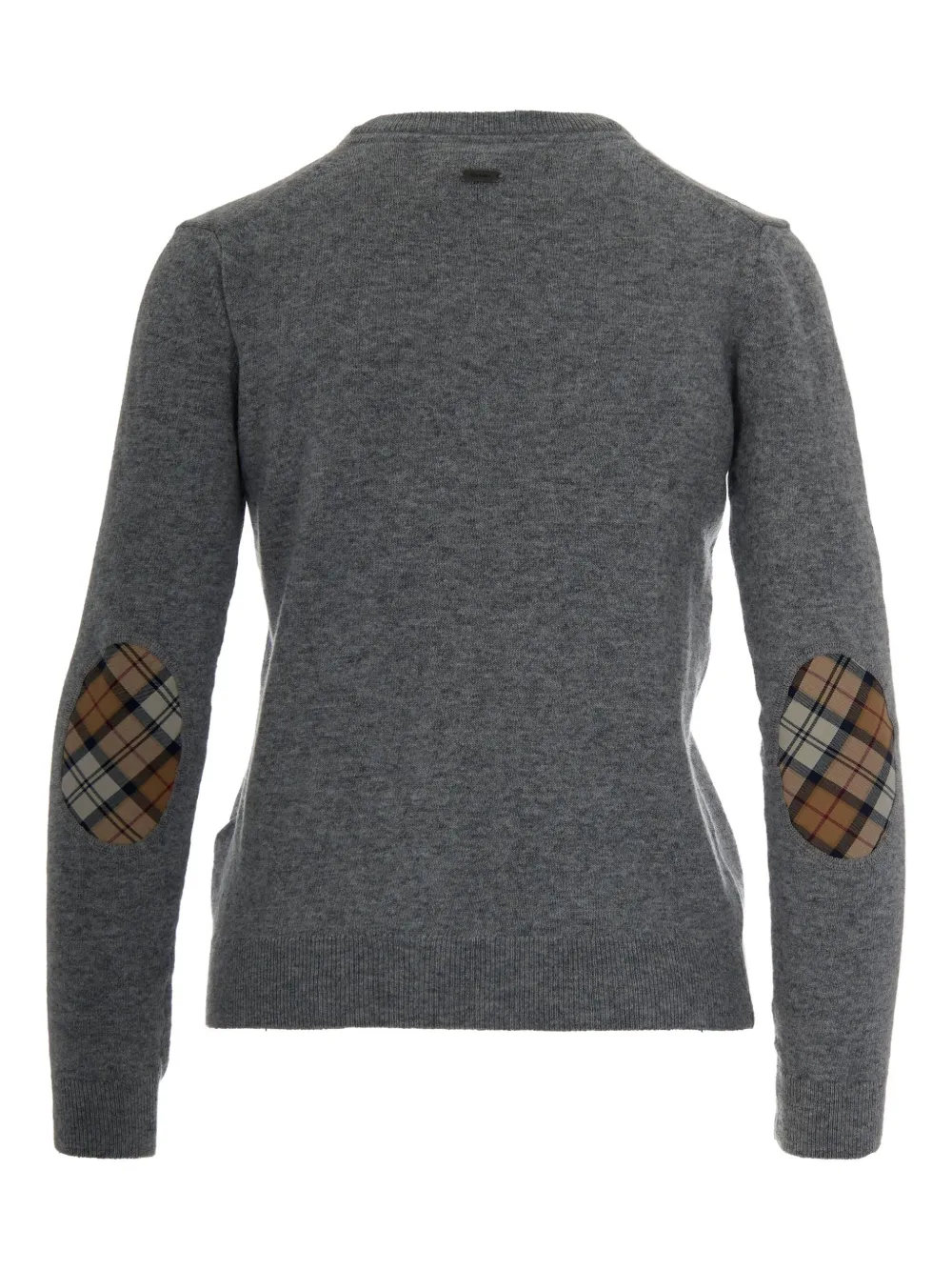Barbour Elbow-patch Buttoned Cardigan In Gray
