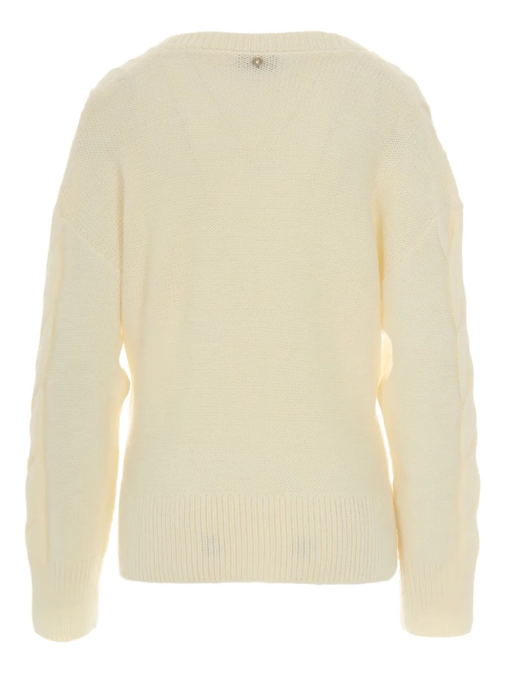LIU JO Kabelgebreide trui Beige