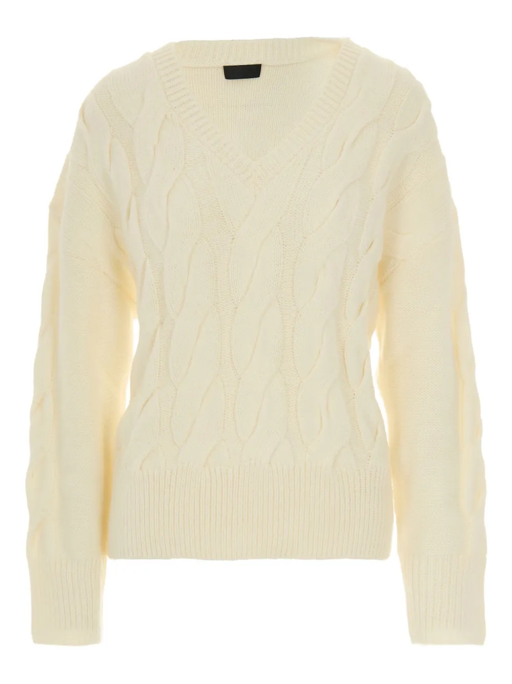 LIU JO Kabelgebreide trui Beige